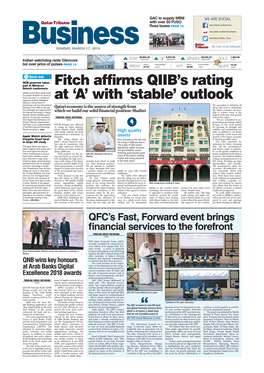 Fitch Affirms QIIB's Rating At