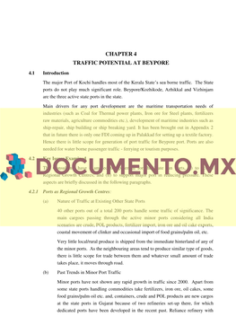 Chapter 4 Traffic Potential at Beypore