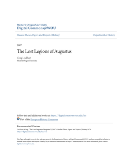 The Lost Legions of Augustus Craig Lockhart Western Oregon University