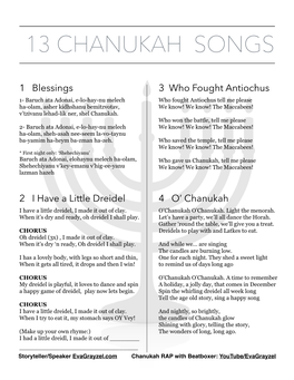 13 Chanukah Songs