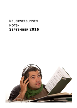 Neuerwerbungen Noten September 2016