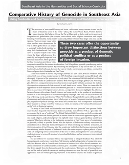 Comparative History of Genocide in Southeast Asia Using Cambodia and East Timor in Asian Civilizations and World History Survey Courses