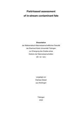 Field-Based Assessment of In-Stream Contaminant Fate