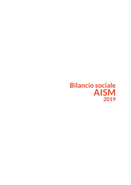 Bilancio Sociale AISM 2019 LETTERA AGLI STAKEHOLDER