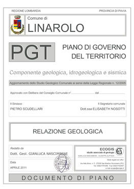 PGT RELAZIONE Linarolo