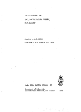 Interim Report on Soils of Wairarapa Valley, New Zealand