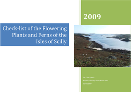 Check-List of the Flowering Plants and Ferns of the Isles of Scilly