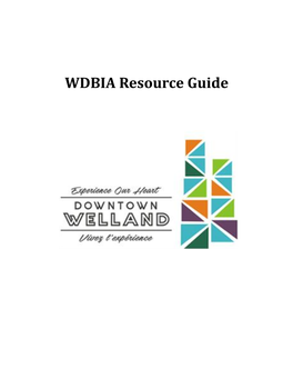 WDBIA Resource Guide Index