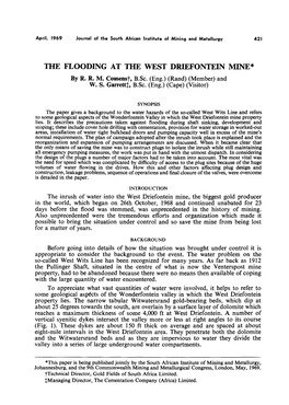 The Flooding at the West Driefontein Mine-R, R, M, Cousens and W