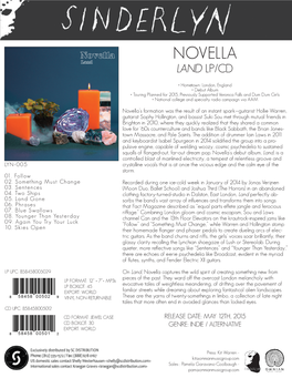 Novella Land Lp/Cd