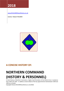 Northern Command History & Personnel