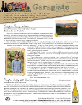 Garagiste Vaughn Duffy Wines November 2019 2017 Chardonnay Download