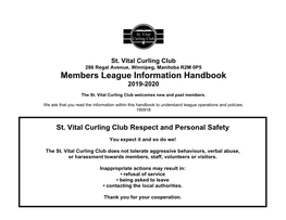 Members League Information Handbook 2019-2020