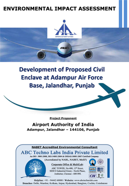 Development of Proposed Civil Enclave at Adampur Air Force Base, Jalandhar, Punjab