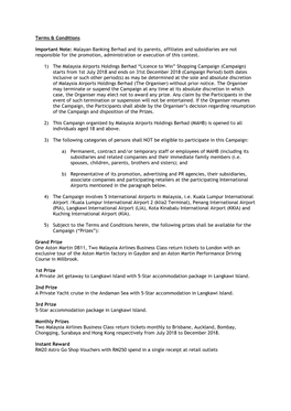 Terms & Conditions Important Note: Malayan Banking Berhad and Its Parents, Affiliates and Subsidiaries Are Not Responsible F