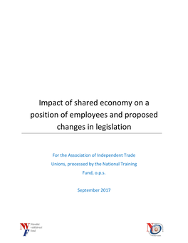 Impact of Shared Economy on a Position of Employees and Proposed Changes in Legislation