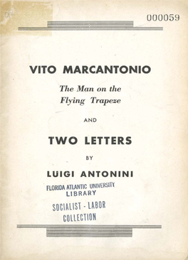 Vito Marcantonio Two Letters