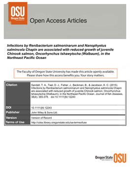 Infections by Renibacterium Salmoninarum and Nanophyetus