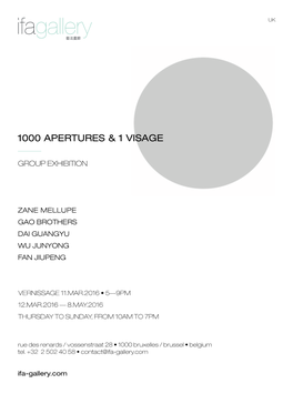 1000 Apertures & 1 Visage