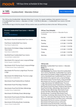 185 Bus Time Schedule & Line Route