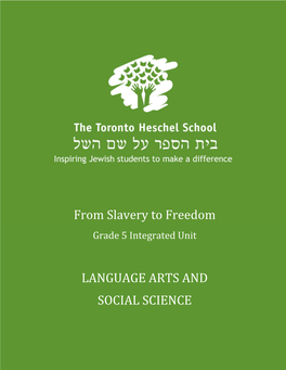 From Slavery to Freedom LANGUAGE ARTS and SOCIAL SCIENCE