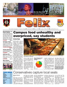 Campus Food Unhealthy and Overpriced, Say Students Conservatives