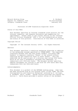 2765 Sun Microsystems Category: Standards Track February 2000