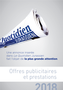 Offres Publicitaires Et Prestations 2018 PERFORMANCES MÉDIA 03