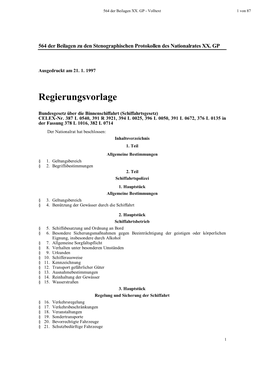 Regierungsvorlage