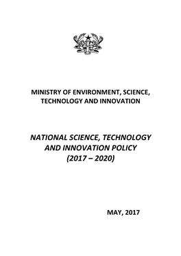 National Science, Technology, and Innovation (STI) Policy Document