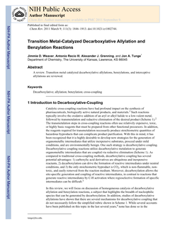 NIH Public Access Author Manuscript Chem Rev