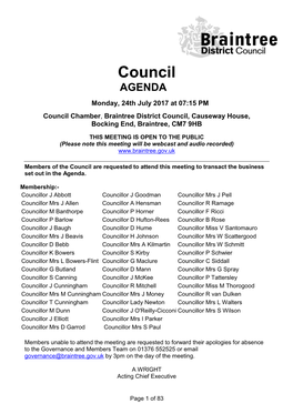 Council AGENDA