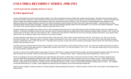 Columbia Records C Series, 1908-1923