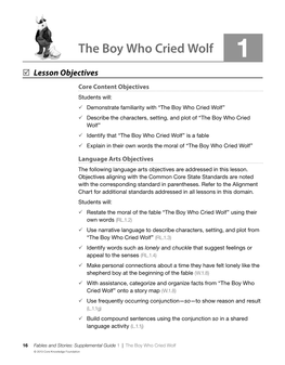 The Boy Who Cried Wolf