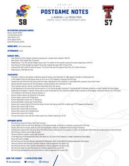 Postgame Notes