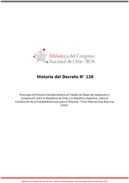 Historia Del Decreto N° 120