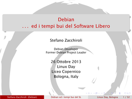 Debian … Ed I Tempi Bui Del Software Libero