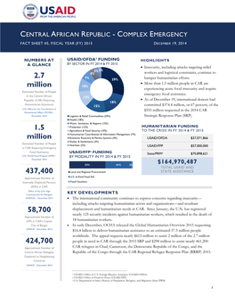 Central African Republic Complex Emergency Fact Sheet #5