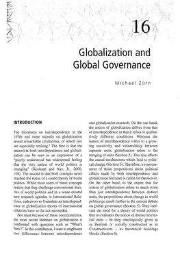 Globalization and Global Governance