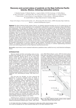 Recovery and Current Status of Seabirds on the Baja California