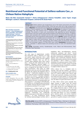 Phcogj.Com Nutritional and Functional Potential of Selliera Radicans Cav