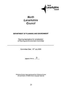 North Lanarkshire Council DEPARTMENT of PLANNING