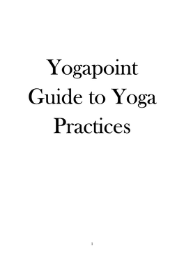 Yogapoint Guide to Yoga Practices