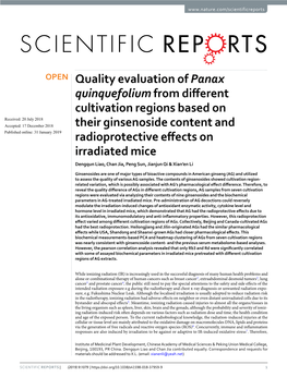 Quality Evaluation of Panax Quinquefolium from Different