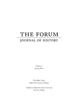 The Forum, Vol. 7, Issue 1