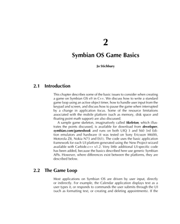 Symbian OS Game Basics