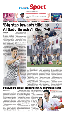 As Al Sadd Thrash Al Khor