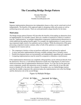 The Cascading Bridge Design Pattern