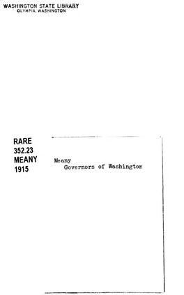 Meany Governors of Washington