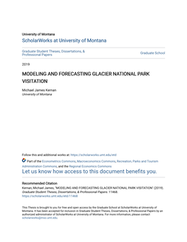 Modeling and Forecasting Glacier National Park Visitation